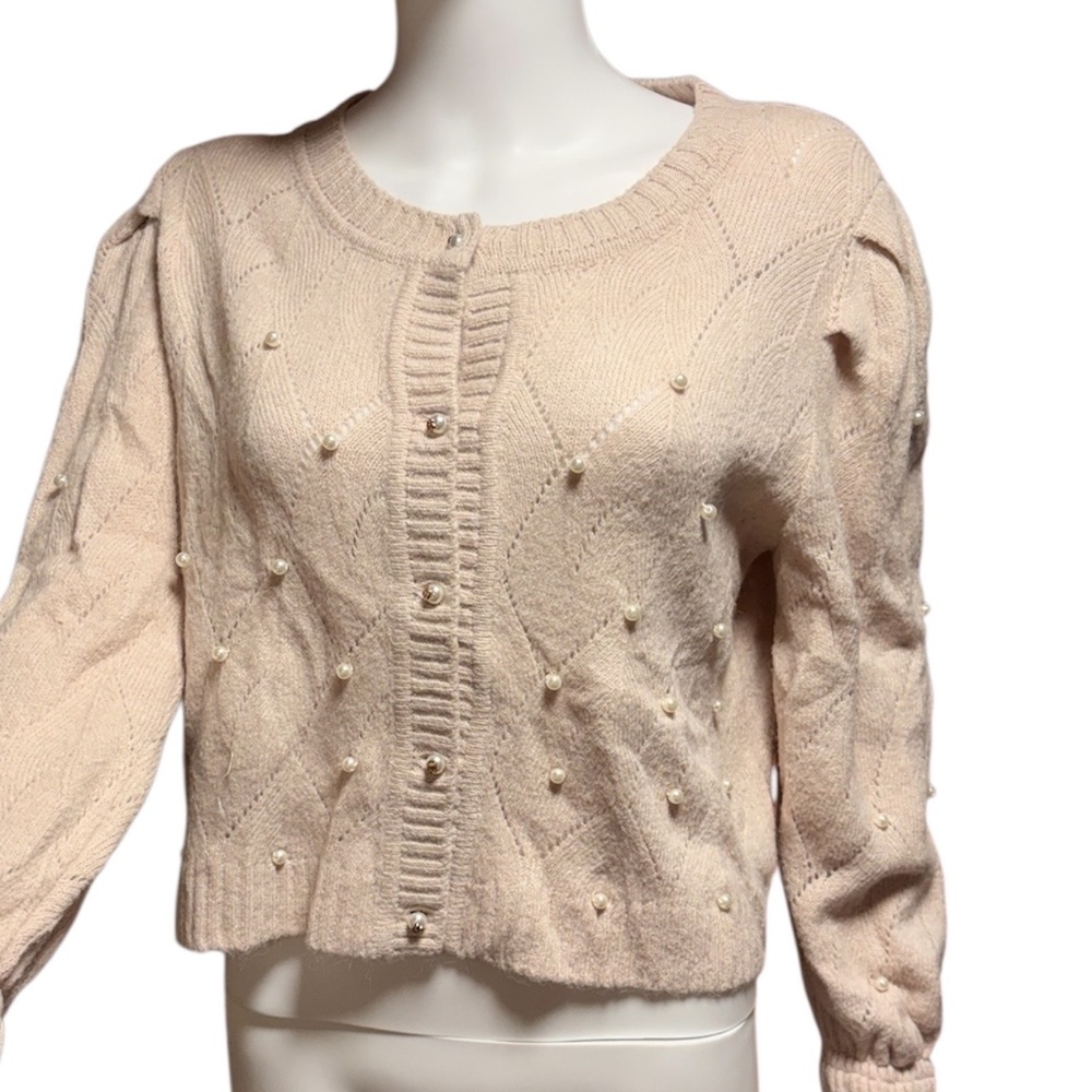 Carol Bassi Pearl Cardigan - Size Small